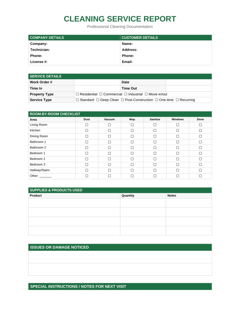 Field Service Report Template [Free PDF & Word] | 2026