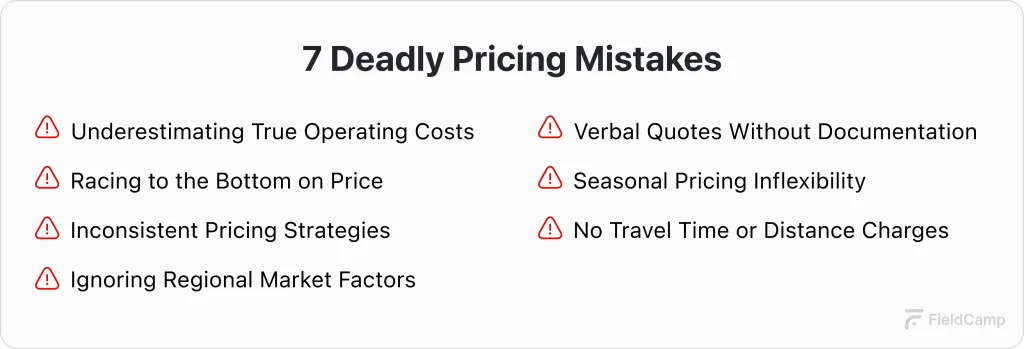 7 Deadly Pricing Mistakes
