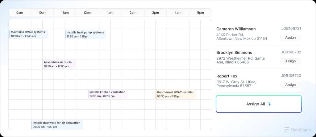 Fieldcamp as dispatch software
