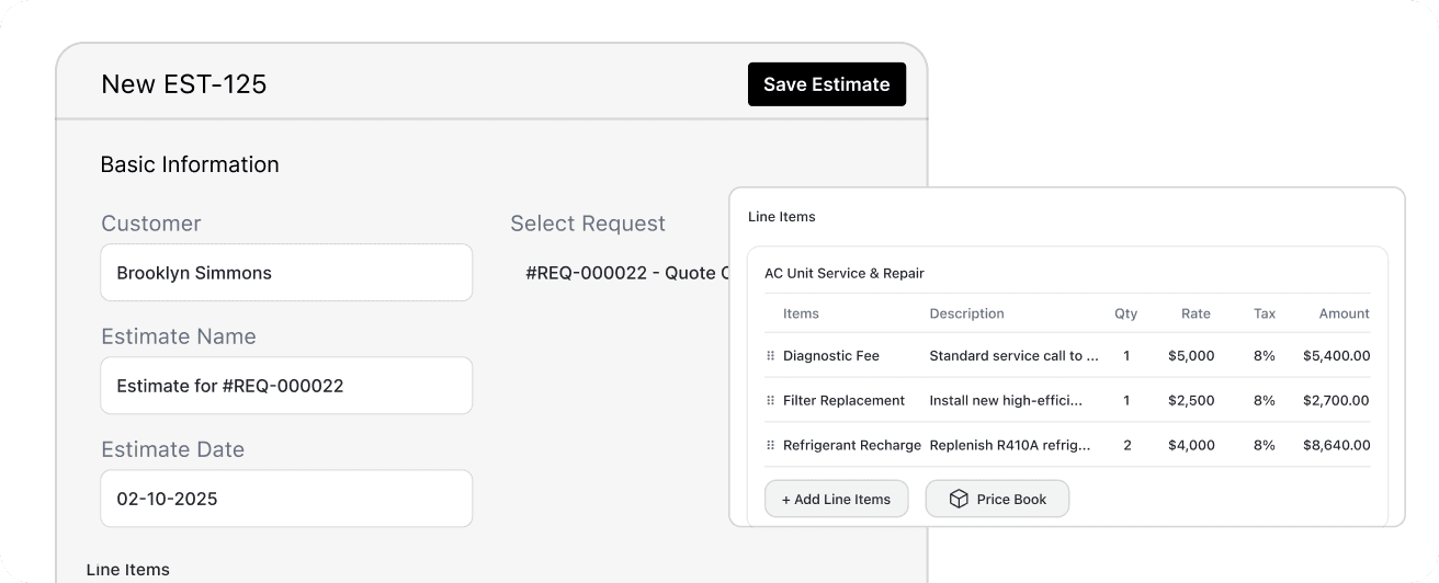 Quick Quote Creation