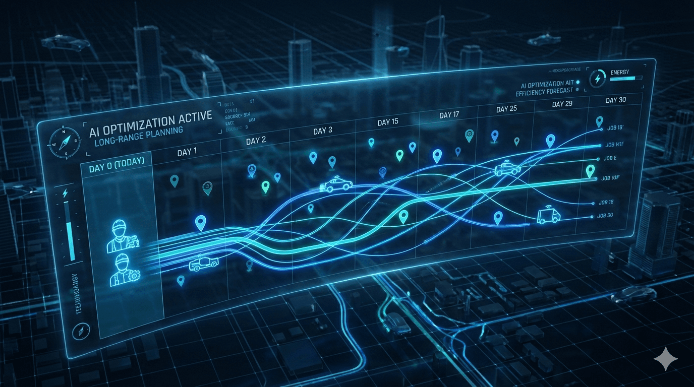 Long-Range Scheduling (Beyond 3 Days): How AI Dispatching Plans Weeks and Months Ahead