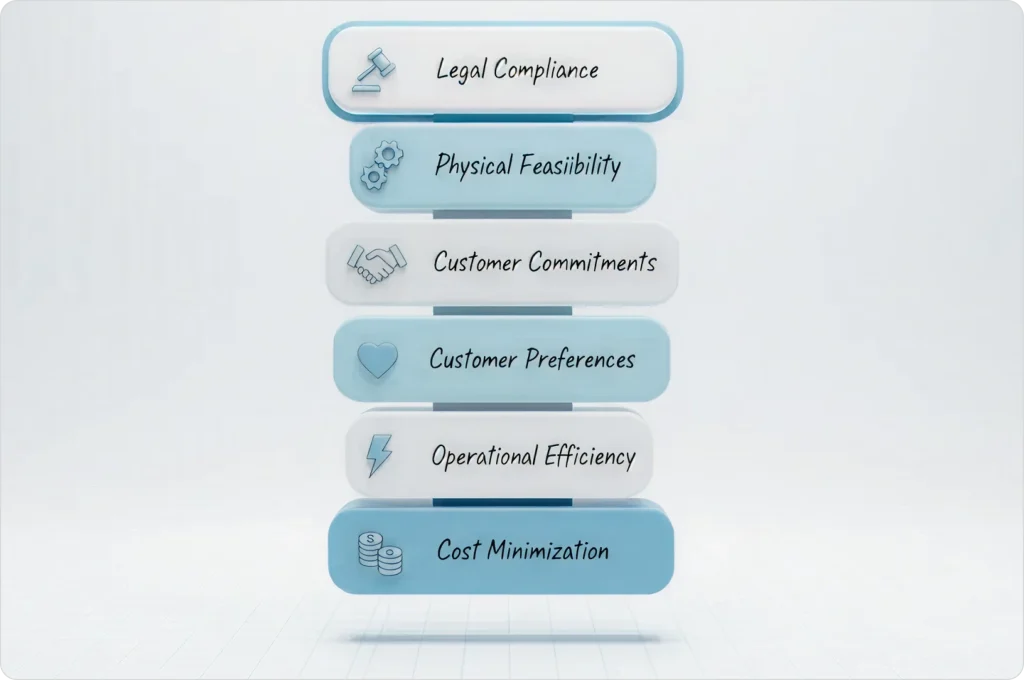 Visuals of standard hierarchy