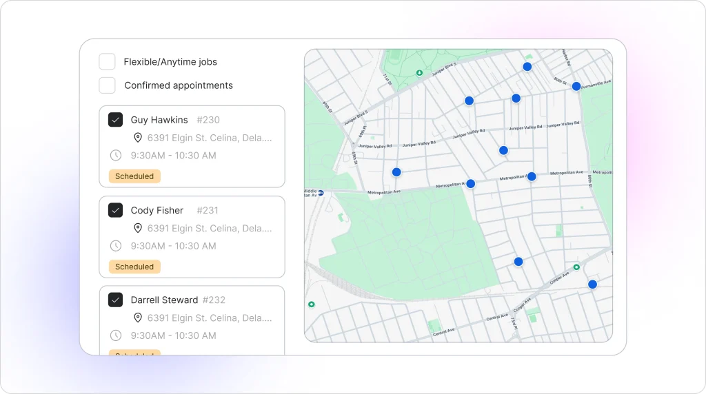 Visuals of real-time crew availability issue 