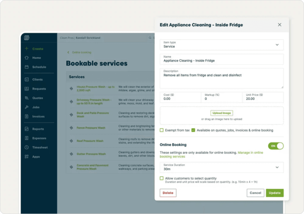 Jobber suitable for small home service businesses. 