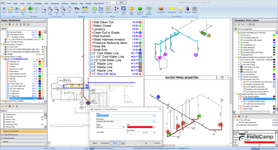 Planswift estimating/takeoff software