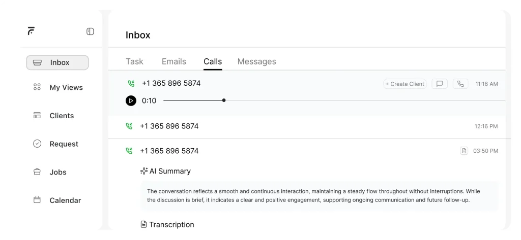 FieldCamp AI Receptionist