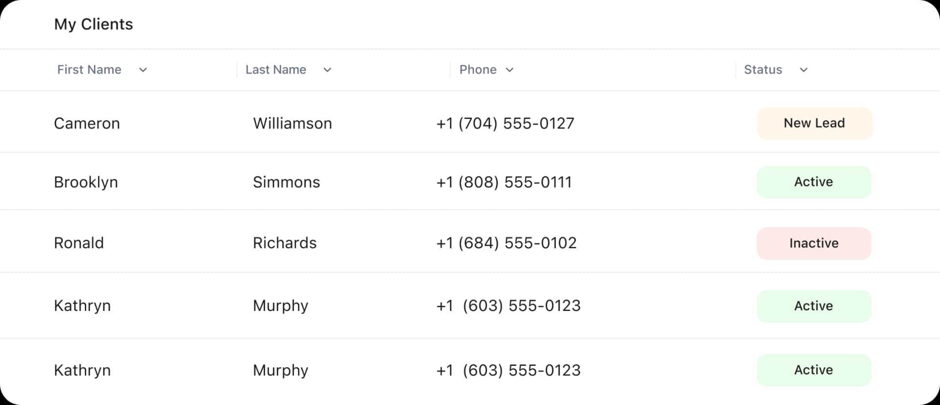 Client management-nw