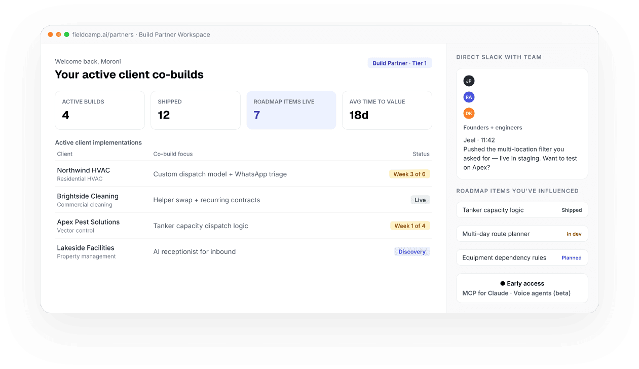 FieldCamp Build Partner Workspace
