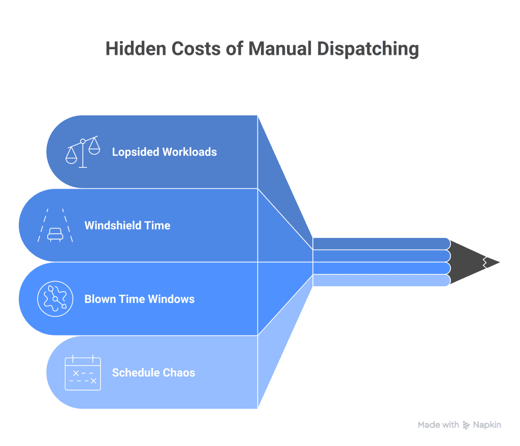 Hidden costs of manual dispatching