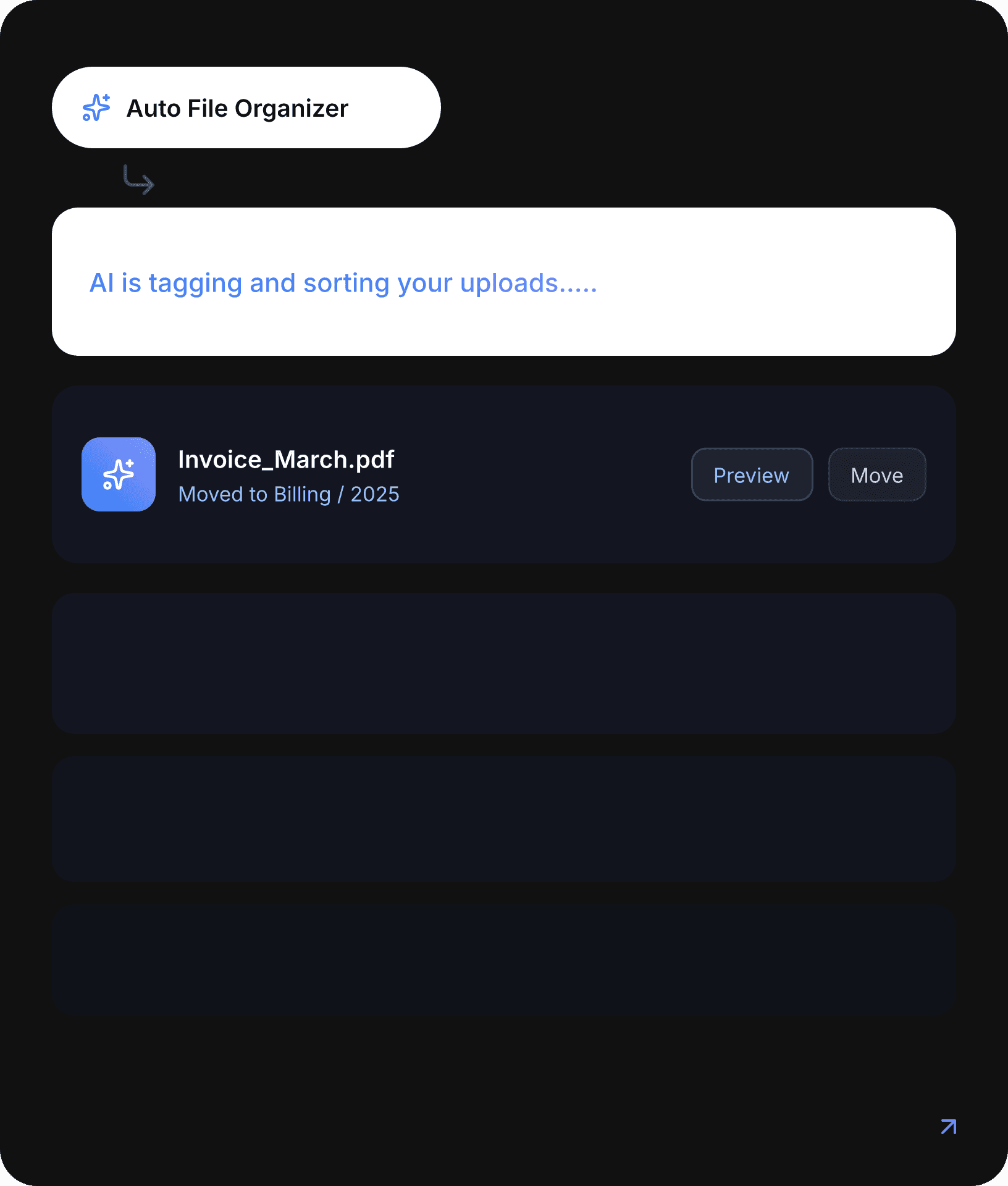How AI file management automatically tags, sorts, and organizes documents like invoices and reports for easy access and retrieval