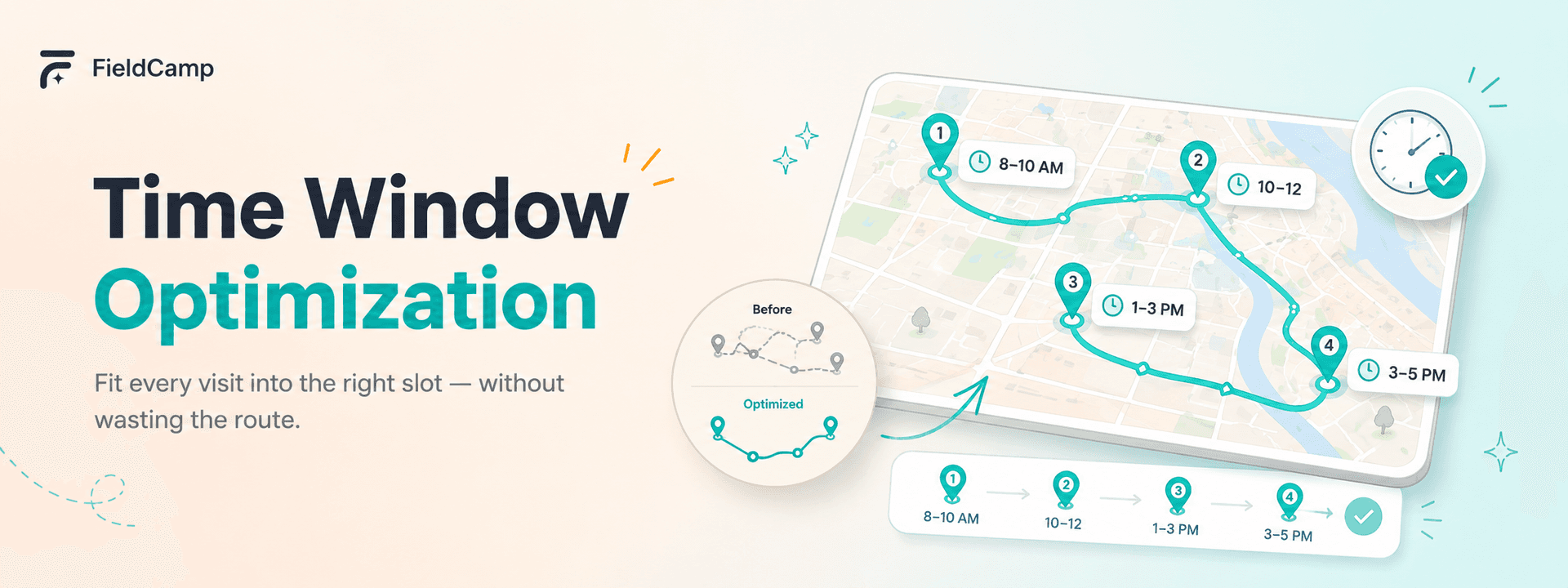 Time Window Optimization Field Service: AI Route Guide