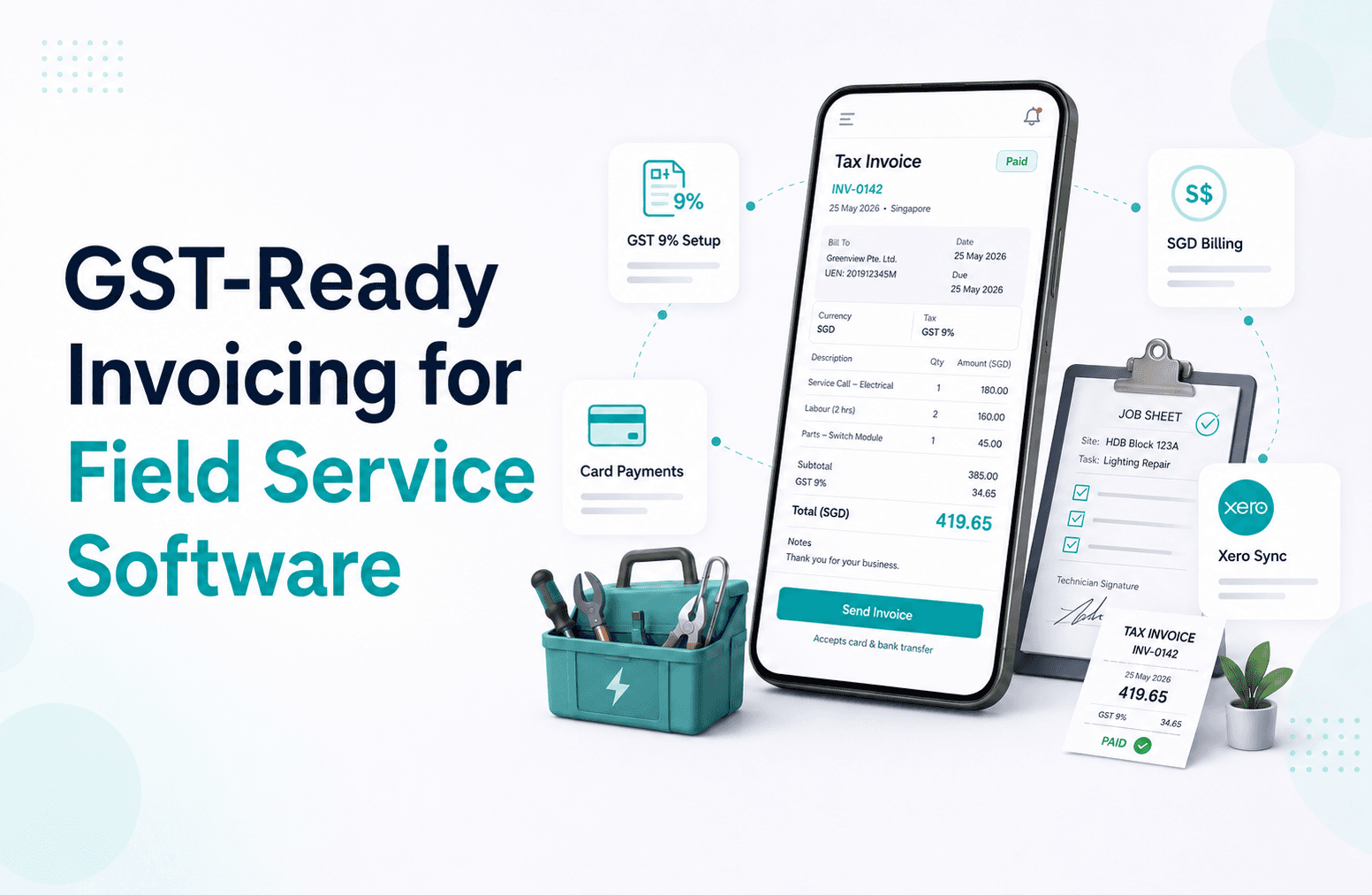 GST Ready Invoicing for Field Service Software