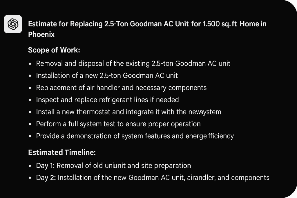 Start with the job details