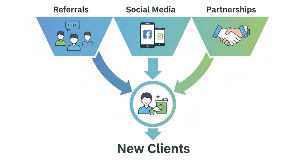 Visuals of free marketing strategies that works