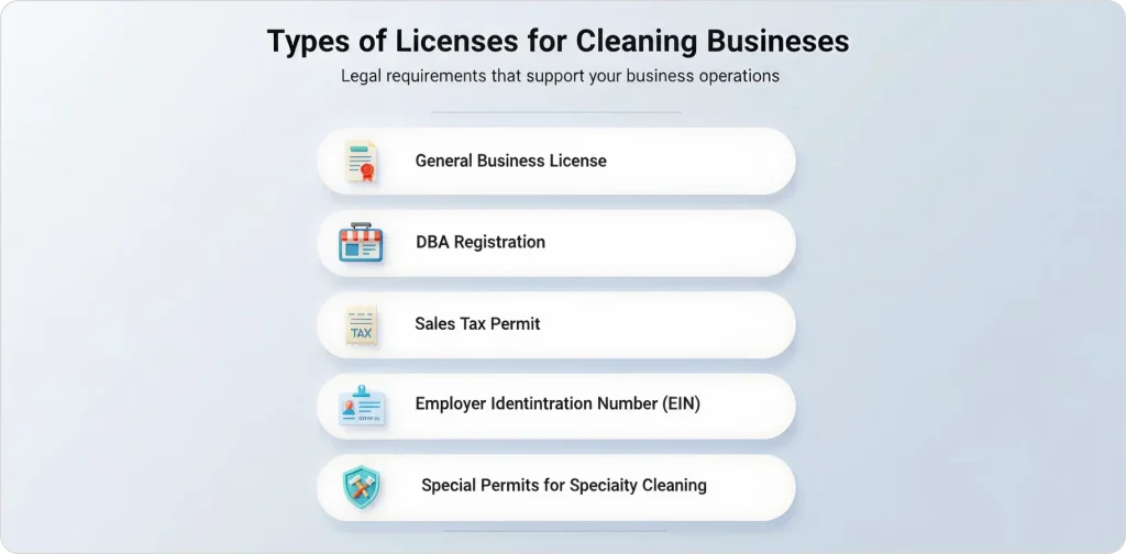 Types of Licenses for Cleaning Businesses