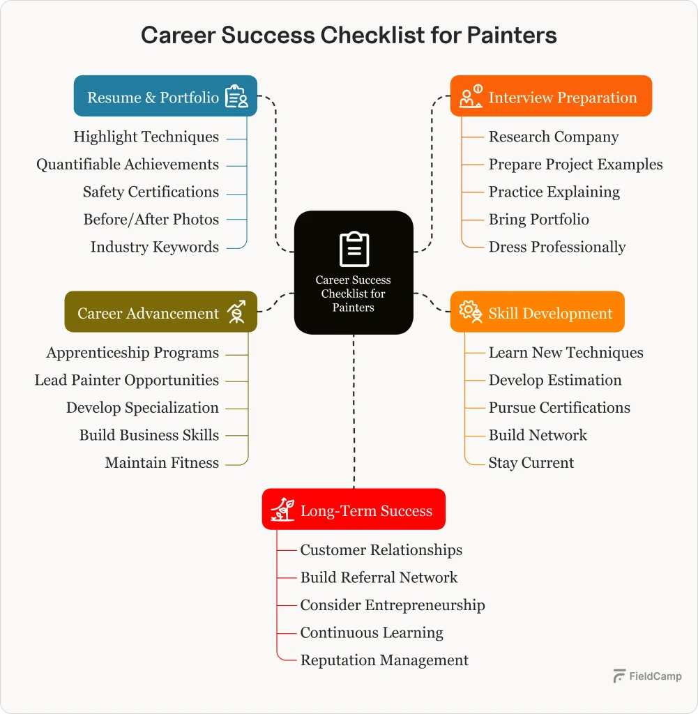 career success checklist for painters 1 1001x1024