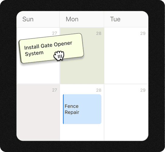 Drag-and-Drop Scheduling Built for Fence Teams