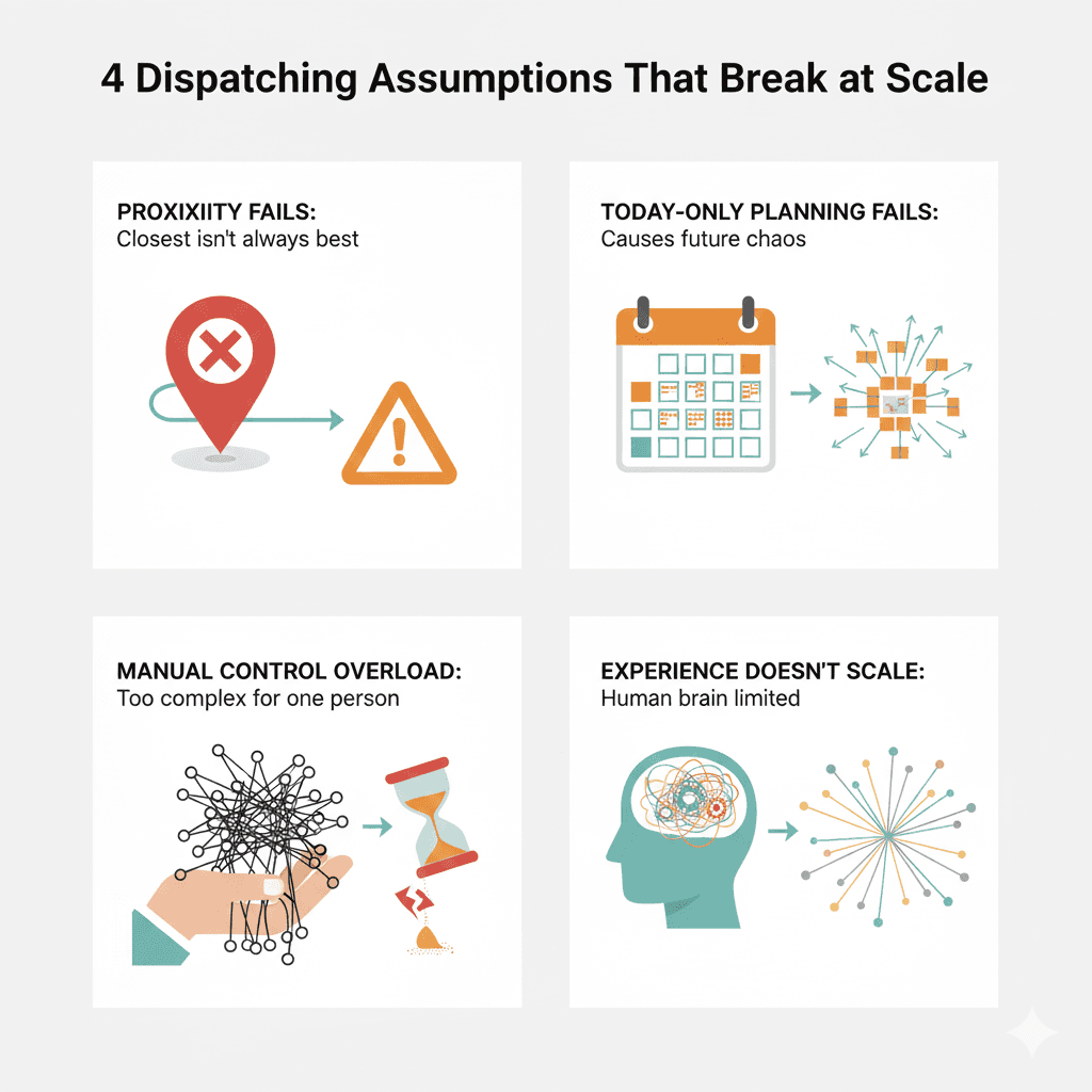 Assumptions of traditional dispatching