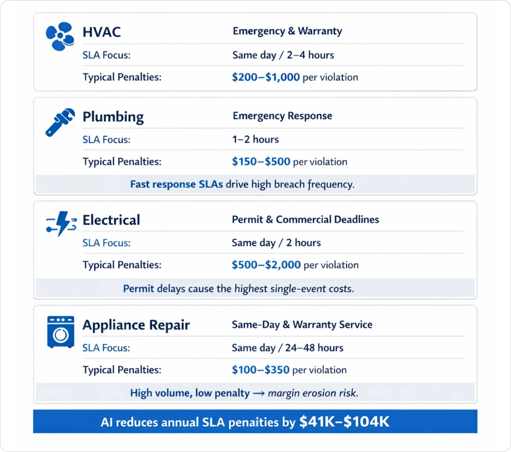 Images of industry specific SLA patterns