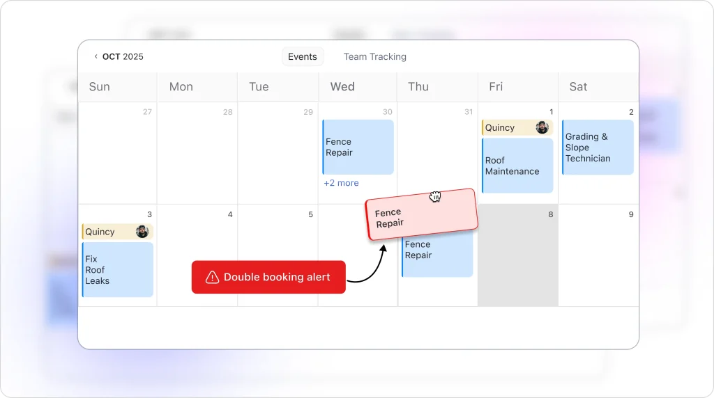 With FieldCamp, scheduling conflicts and double bookings are the norm