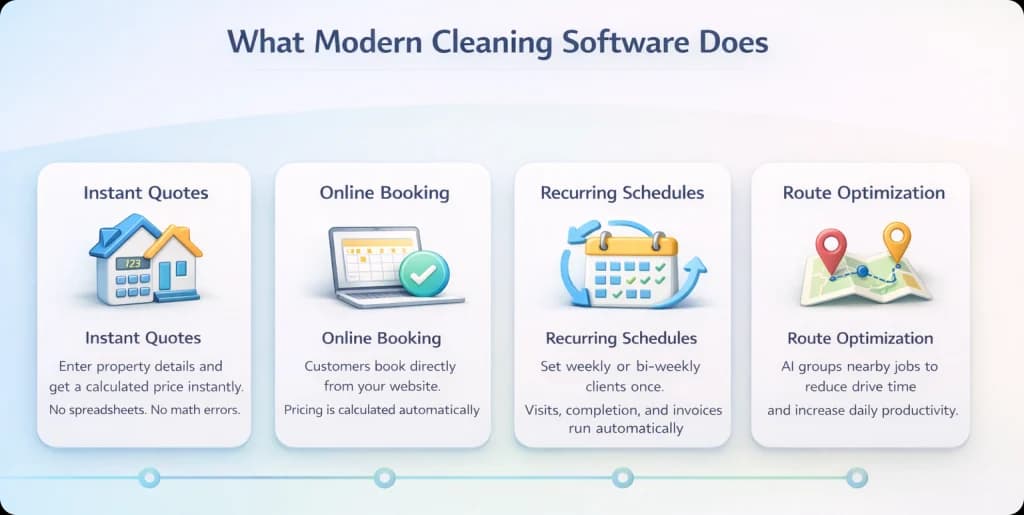 capabilities of modern cleaning software