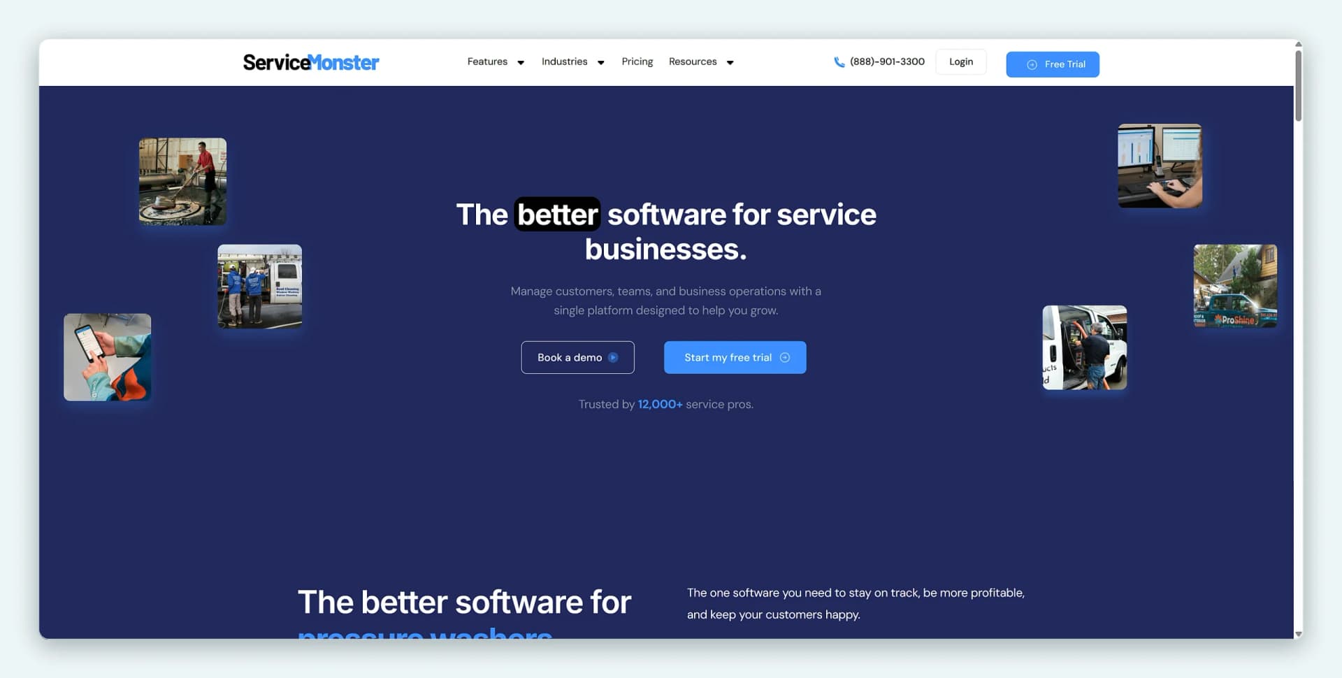 Service/monster Best Carpet Cleaning Dispatch Software (2026)